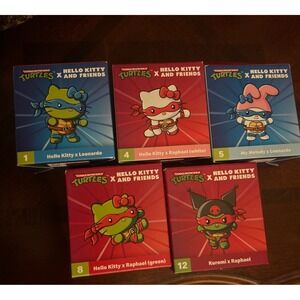 McDonald's Happy Meal Toys Ninja Turtles Hello Kitty #1 #4 #5 #8 #12 (Lot of 5)